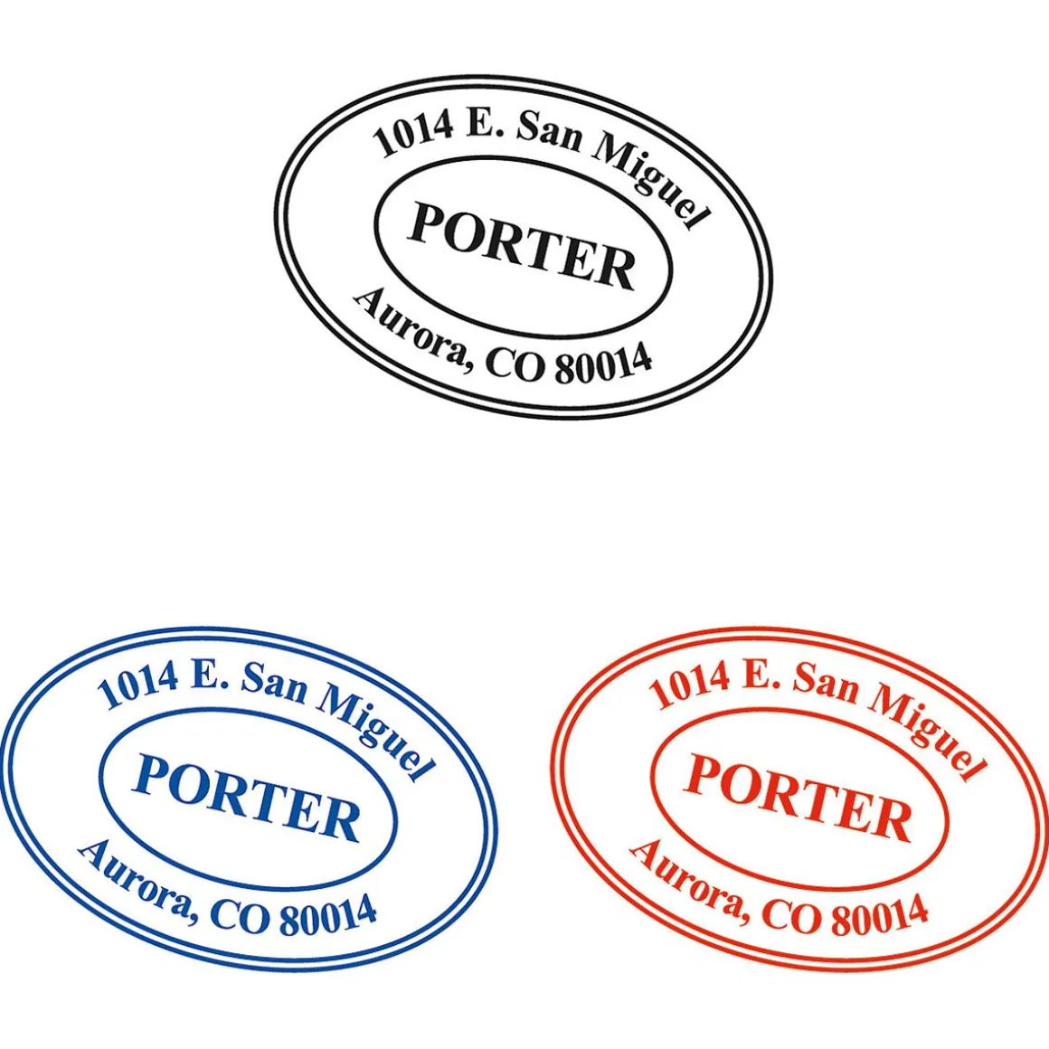 Personalized Oval Self-Inking Address Stamp