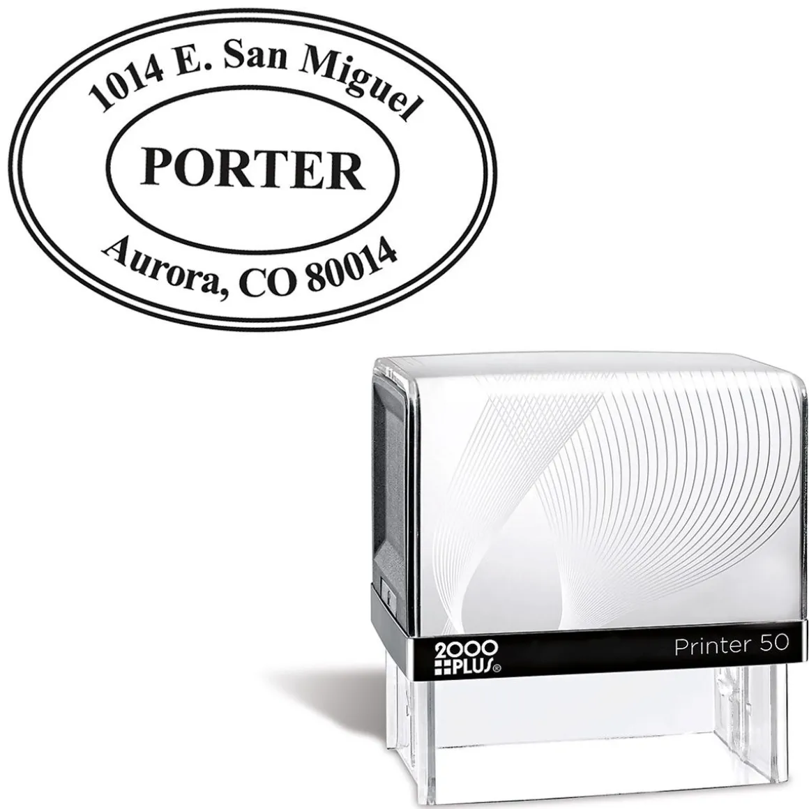 Personalized Oval Self-Inking Address Stamp