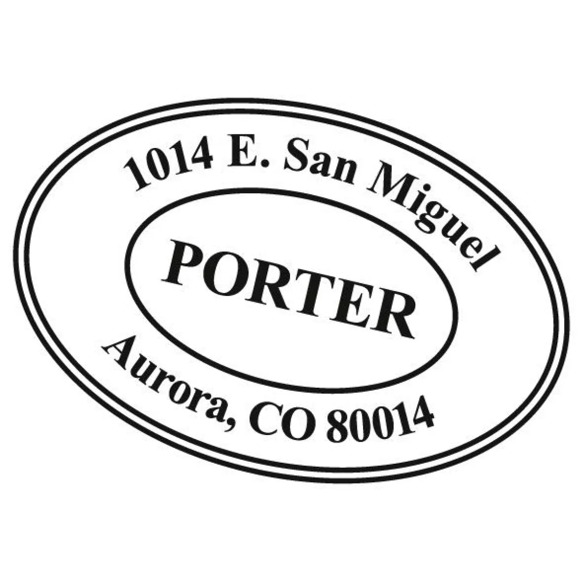 Personalized Oval Self-Inking Address Stamp