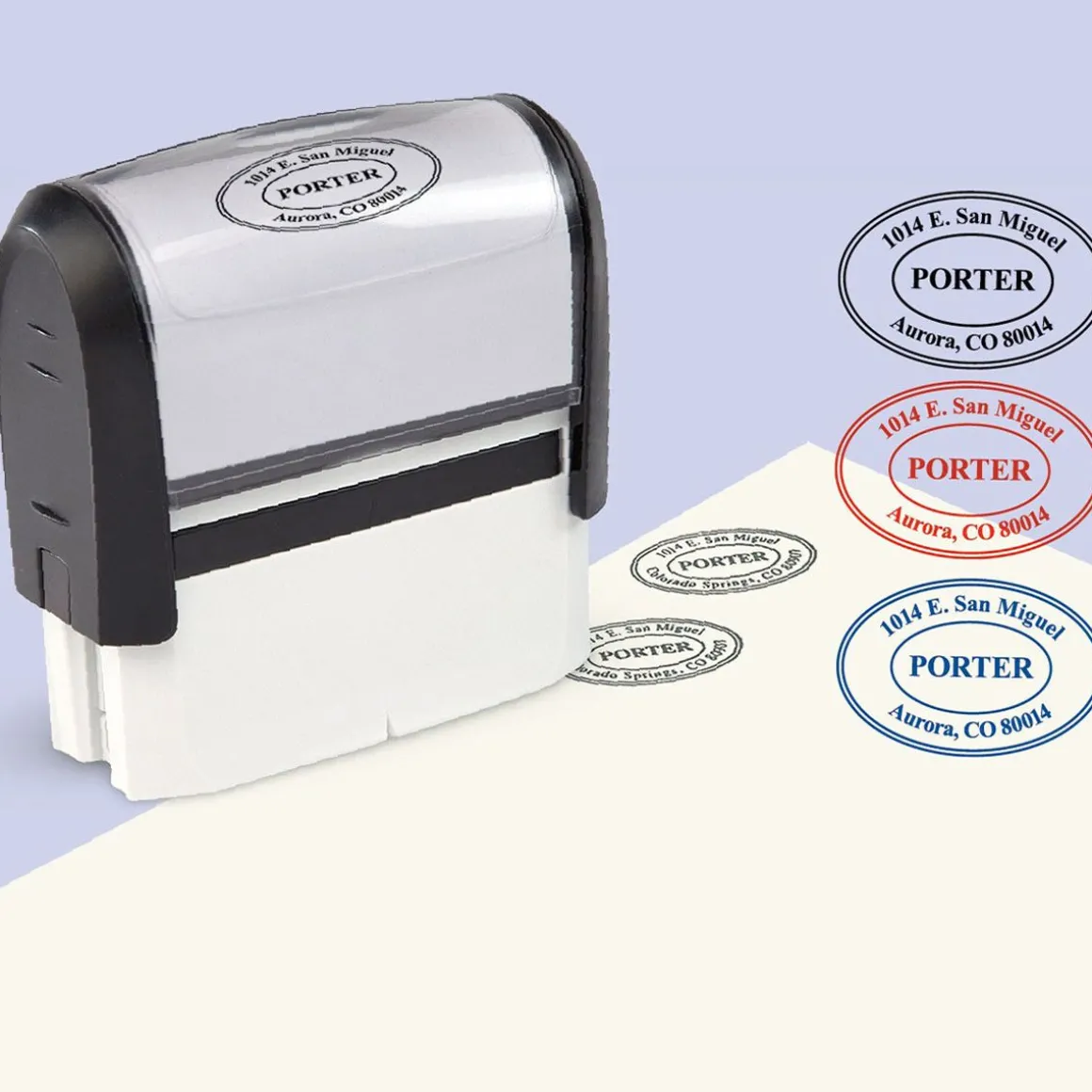 Personalized Oval Self-Inking Address Stamp