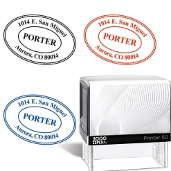 Personalized Oval Self-Inking Address Stamp