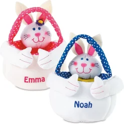 Personalized Plush Easter Bunny Basket