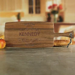 Personalized Scroll Paddle Cutting Board