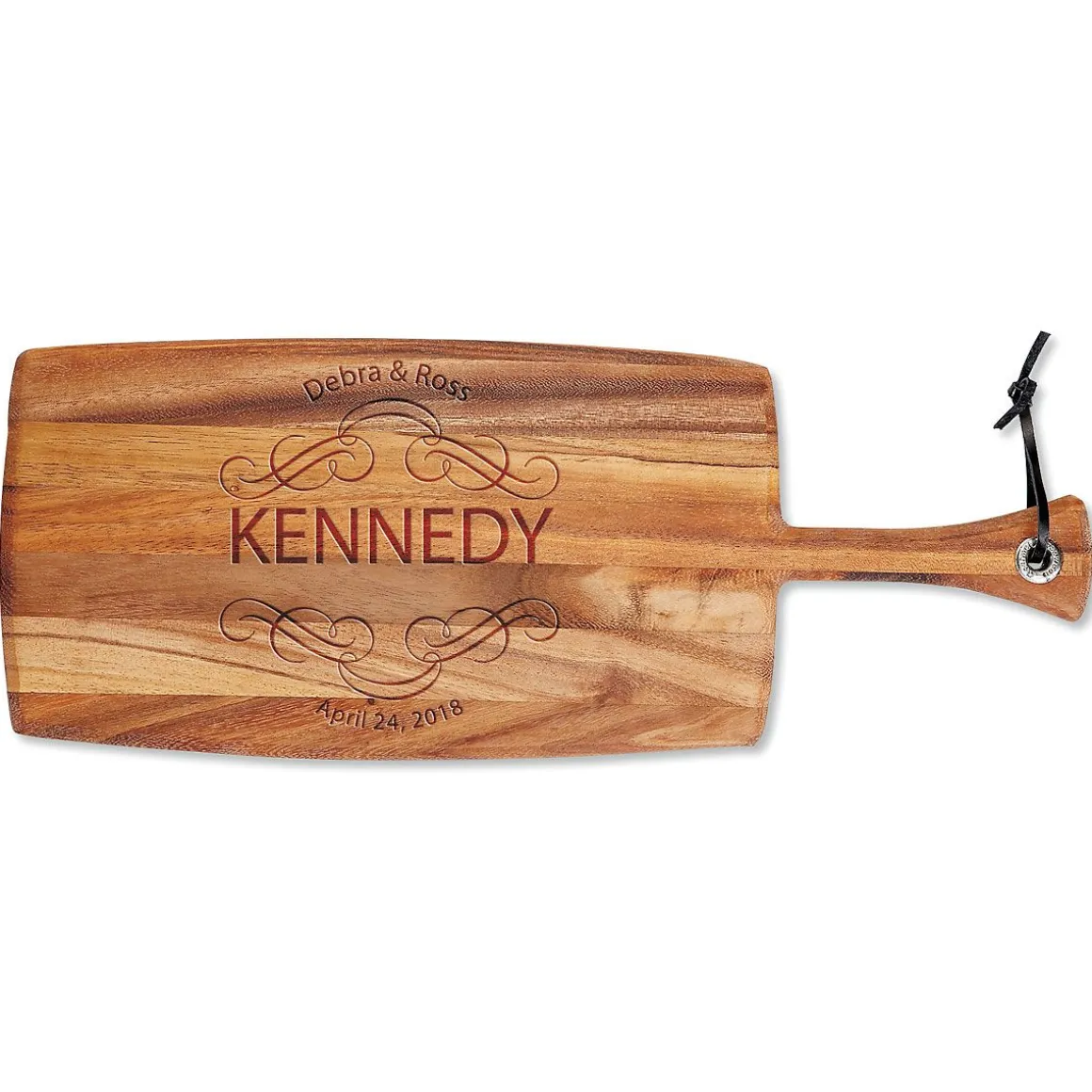 Personalized Scroll Paddle Cutting Board