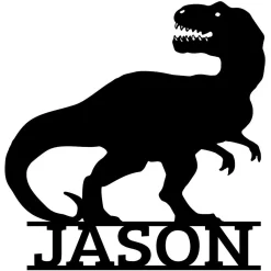Personalized T-Rex Wooden Plaque - 2 Colors