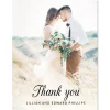 Personalized Vertical Script Thank You Photo Note Cards