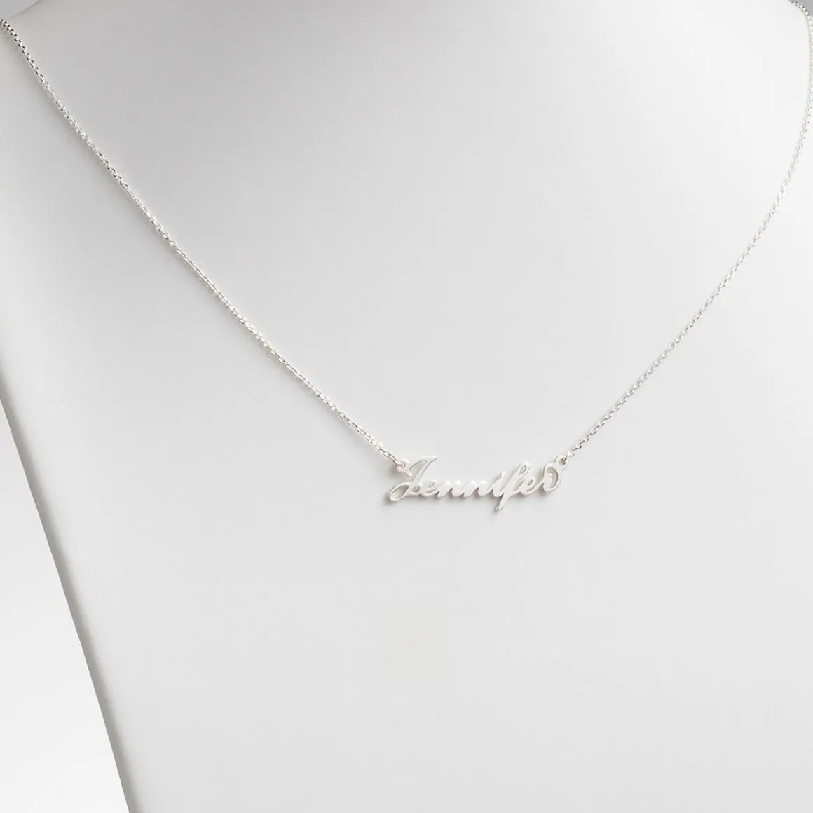 Petite Script Name Sterling Silver Necklace