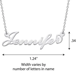 Petite Script Name Sterling Silver Necklace