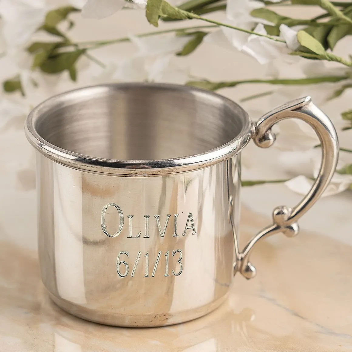 Pewter Personalized Baby Cup