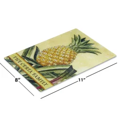 Pineapple Personalized Glass Cutting Board