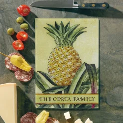Pineapple Personalized Glass Cutting Board