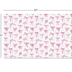 Pink Bows Paper Placemat Pad