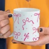 Pink Bows Personalized Mug