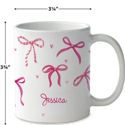 Pink Bows Personalized Mug