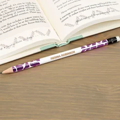 #2 Pink Leopard Personalized Hardwood Pencils