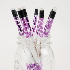 #2 Pink Leopard Personalized Hardwood Pencils