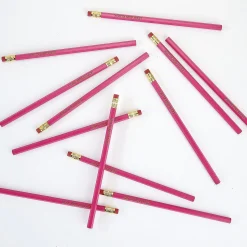 #2 Pink Personalized Hardwood Pencils