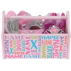 Pink Personalized Initial and Name Toy Caddy