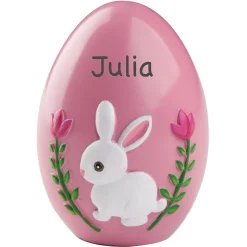 Pink Resin Personalized Easter Egg