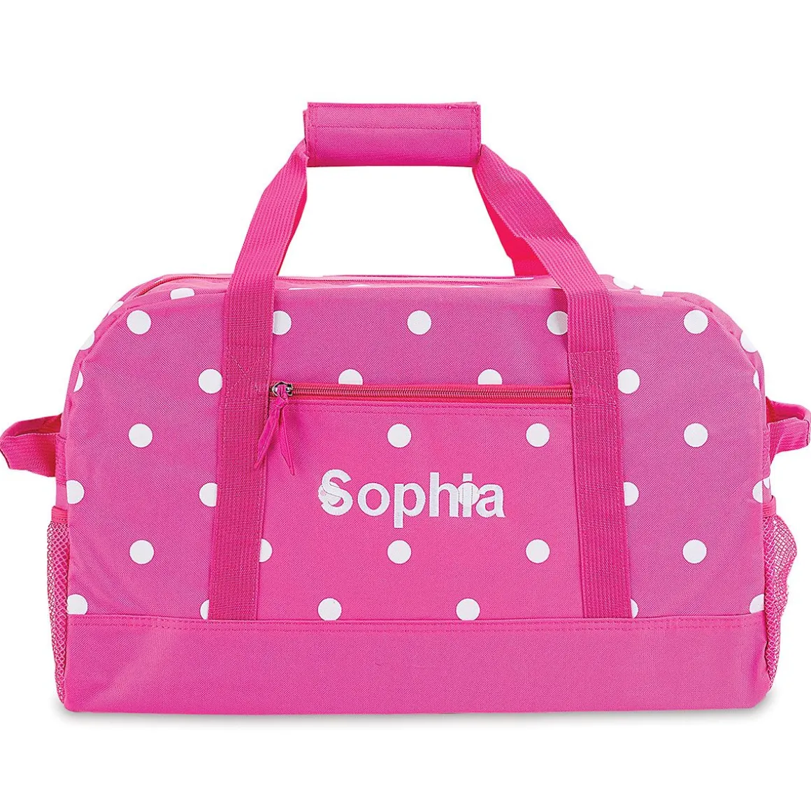 Pink with White Dots Duffel Bags