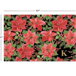 Poinsettias Personalized Placemat Pad