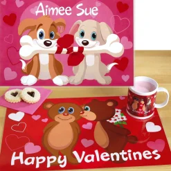Puppies/Bears Reversible Valentine Placemat
