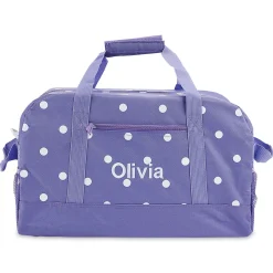 Purple with White Dots Duffel Bag