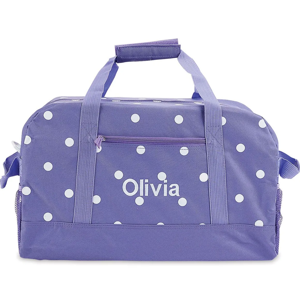 Purple with White Dots Duffel Bag