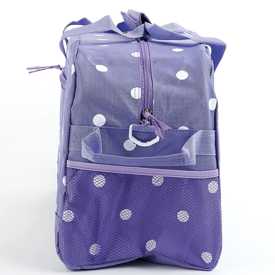 Purple with White Dots Duffel Bag