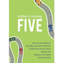 Race Car Birthday Personalized Invitations