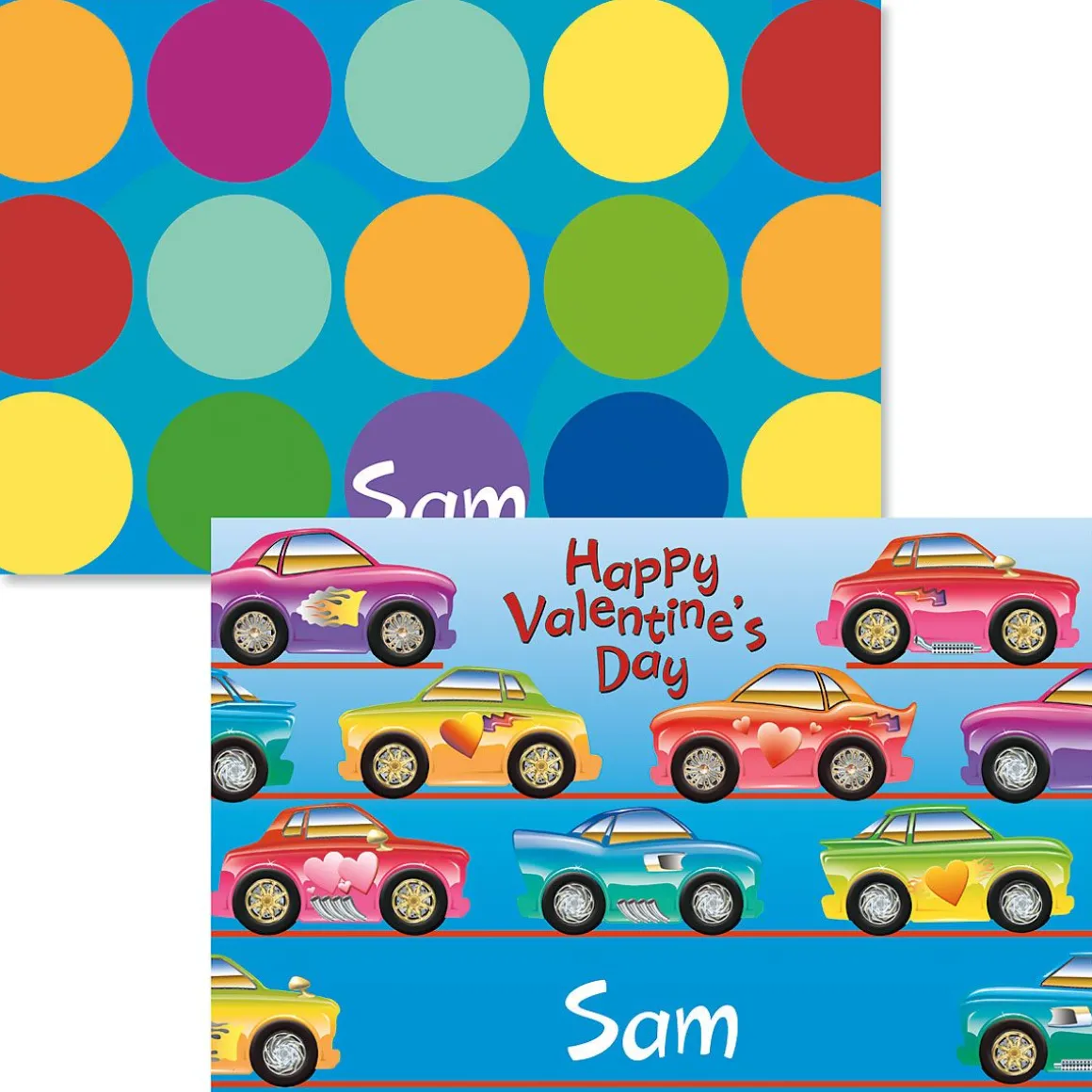 Race Cars Valentine Placemat