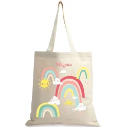 Rainbow Personalized Canvas Tote