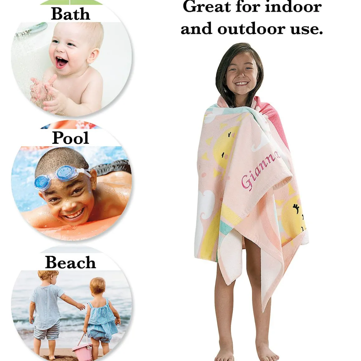 Rainbow Personalized Towel