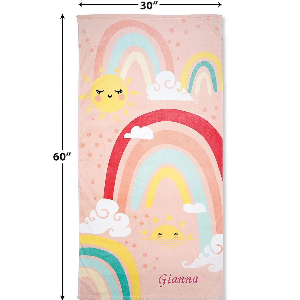 Rainbow Personalized Towel