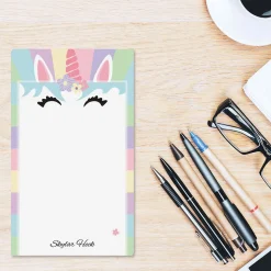 Rainbow Unicorn Personalized Notepad