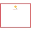 Red Heart Eye Emoji Correspondence Cards