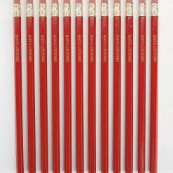 #2 Red Personalized Hardwood Pencils