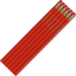 #2 Red Personalized Hardwood Pencils