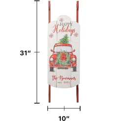 Red Truck Personalized Sled Decor