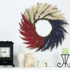 Red, White, and Blue Heather Wreath