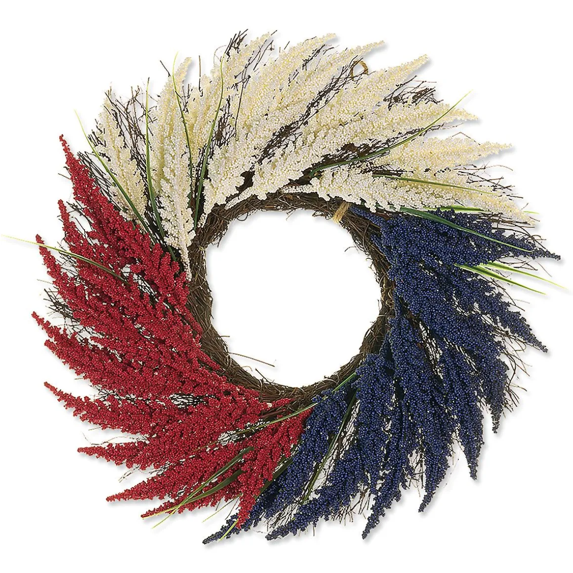 Red, White, and Blue Heather Wreath