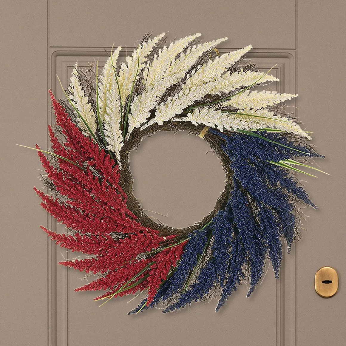 Red, White, and Blue Heather Wreath