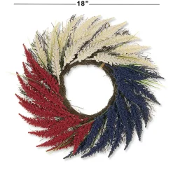 Red, White, and Blue Heather Wreath