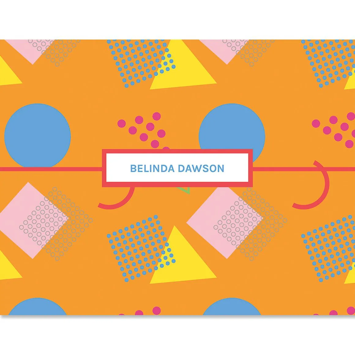 Retro Orange Note Cards
