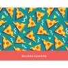 Retro Turquoise Pizza Note Cards