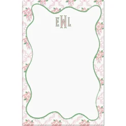 Ribbon Quatrefoil Personalized Notepads