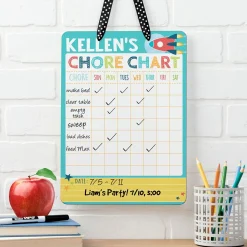 Rocket Ship Personalized Dry Erase Chore Chart
