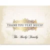 Rustic Gold Personalized Thank You Cards