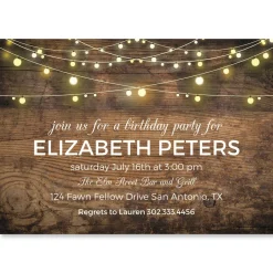 Rustic Lights Personalized Invitations