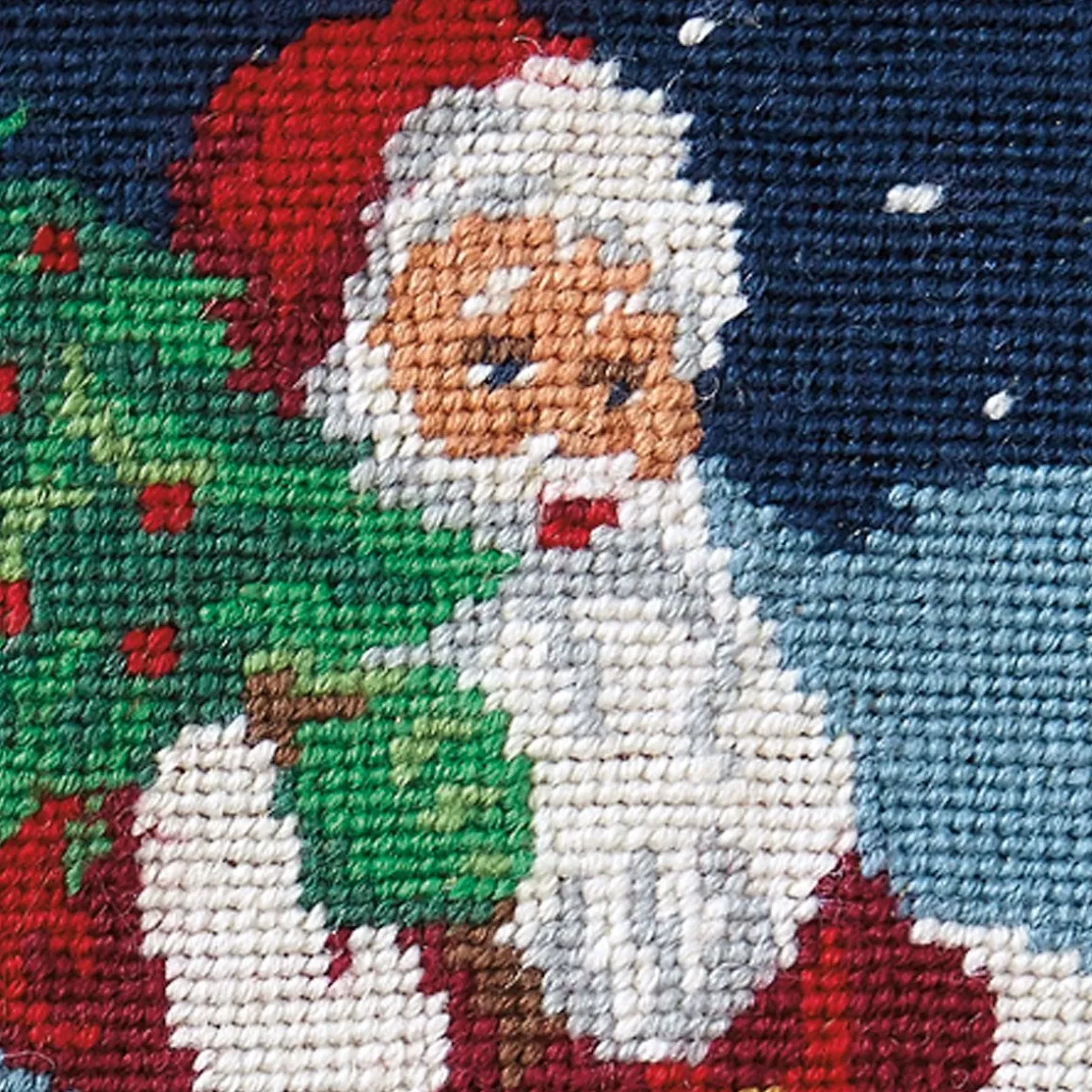 Santa Heirloom Needlepoint Personalized Christmas Stocking